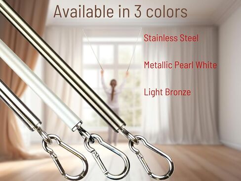 36 inch (2 Pack) Light Bronze Iron Curtain Pull Wand - Drapery Pull Rod - Versatile Curtain Wand - Strong Curtain Pull Rod - Metal Drapery Wand (36in AB 2pk) in Kuwait
