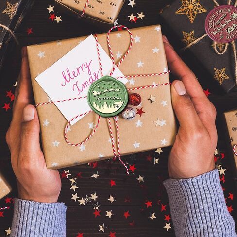 YOLAKIS Northpole Wax Seal Stamp Air Mail Christmas Wax Stamp Great for Invitation Christmas Cards Envelopes Gift Package Wax Seal Decoration (Northpole Stamp) in Saudi Arabia