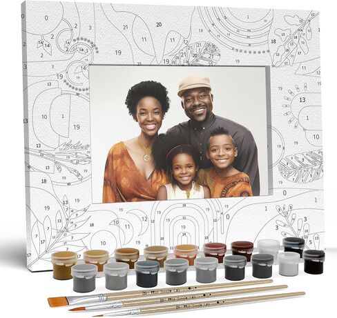 Paint by Numbers Picture Frame Kit- Boho, Display 5x7 Picture, DIY Acrylic Painting Picture Frame Kit for Home Decor, Ideal Gift for Any Occasion, Frames by Numbers, Wild Jungle Lab in Saudi Arabia