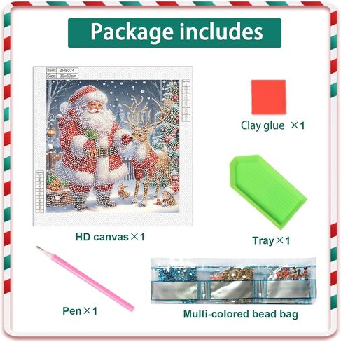 Diamond Art Painting Kits for Adults, Christmas 5D Special Shape Diamond Art Kits, Crystal Rhinestones Diamond Art Painting for Home Wall Decoration Gift 12×12 inch, Christmas Deer Christmas Tree in Kuwait