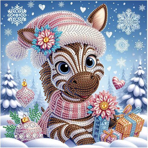 Diamond Art Painting Kits for Adults, Christmas 5D Special Shape Diamond Art Kits, Crystal Rhinestones Diamond Art Painting for Home Wall Decoration Gift 12×12 inch, Christmas Deer Christmas Tree in Kuwait