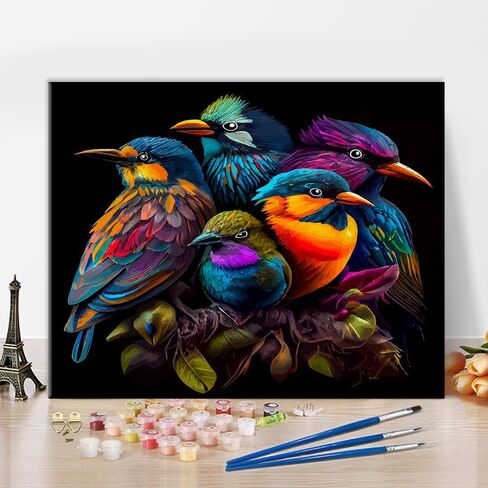 Rebotipy Eagle Paint by Numbers DIY Bald Eagle Paint by Numbers Kits Phoenix Bird Paint by Numbers Gifts for Man and Lady Challenging Painting Artwork Kits for Living Room Office Decor 16x20 in in Saudi Arabia
