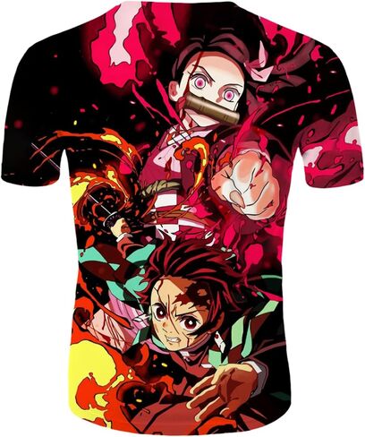 Adults/Youth Anime T-Shirt Men's 3D Printed Cosplay Shirt Unisex Novelty Short Sleeve Tee in Saudi Arabia