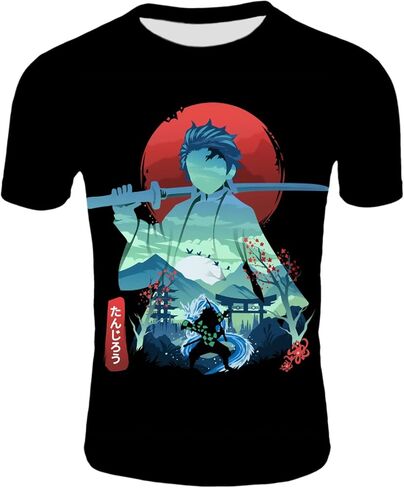 Adults/Youth Anime T-Shirt Men's 3D Printed Cosplay Shirt Unisex Novelty Short Sleeve Tee in Saudi Arabia