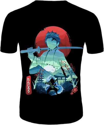 Adults/Youth Anime T-Shirt Men's 3D Printed Cosplay Shirt Unisex Novelty Short Sleeve Tee in Saudi Arabia