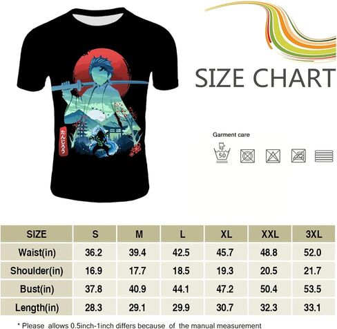 Adults/Youth Anime T-Shirt Men's 3D Printed Cosplay Shirt Unisex Novelty Short Sleeve Tee in Saudi Arabia