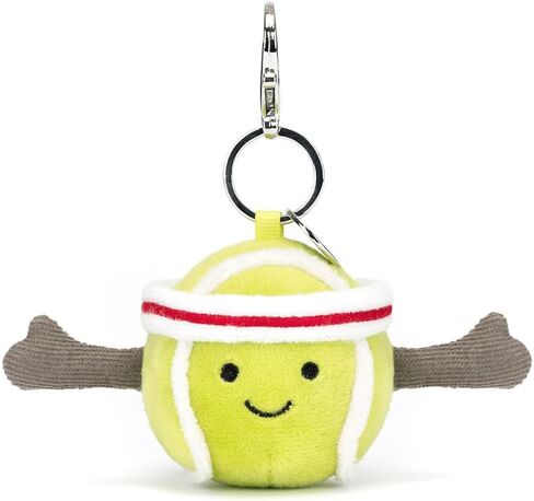 Jellycat Amuseables Tennis Ball Bag Charm, 2.5 inches | Sports Plush Keychain | Gift for Sports Fans in Kuwait