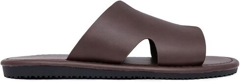 Nine West Mens Vegan Leather Slides Slipper with Easy Slip On/Off-Cushioned Footbed and Lightweight for Outdoor Indoor Beach Summer-Howden in Saudi Arabia