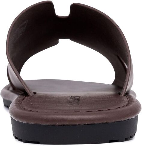 Nine West Mens Vegan Leather Slides Slipper with Easy Slip On/Off-Cushioned Footbed and Lightweight for Outdoor Indoor Beach Summer-Howden in Saudi Arabia