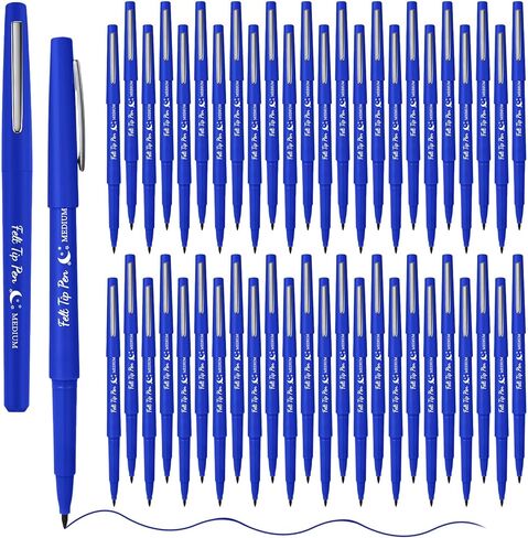 50 Pcs Felt Tip Pens Bulk Medium Point 0.7mm Marker Pen Fine Point Felt Fineliner Planner Marker for Journaling, Note Taking, Planner (Green) in Kuwait