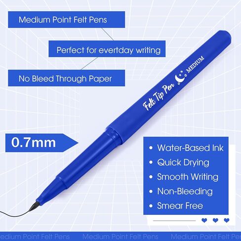 50 Pcs Felt Tip Pens Bulk Medium Point 0.7mm Marker Pen Fine Point Felt Fineliner Planner Marker for Journaling, Note Taking, Planner (Green) in Kuwait