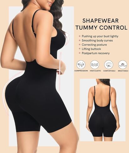 Women's Shapewear Bodysuit Tummy Control Faja Seamless Butt Lifter Body Shaper Waist Body Suit in Saudi Arabia