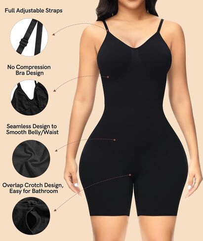 Women's Shapewear Bodysuit Tummy Control Faja Seamless Butt Lifter Body Shaper Waist Body Suit in Saudi Arabia