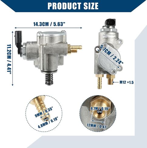 No.03H127025R High Pressure Fuel Pump for Porsche for VW Passat/Inner/Durable Metal / 1 Pcs Silver Tone in Saudi Arabia