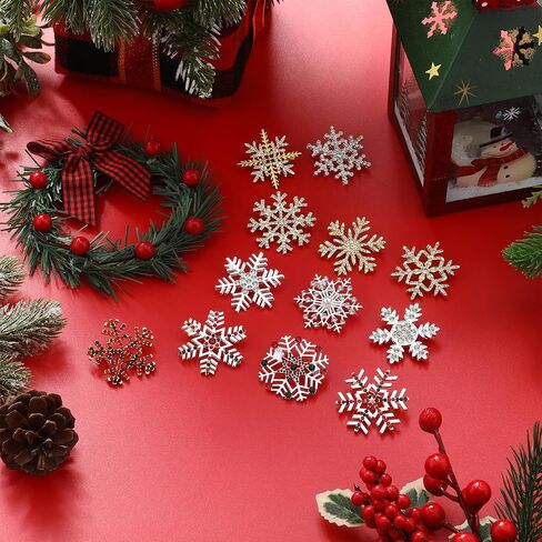 Waydress 12 Pieces Christmas Brooch Pins Set for Women Rhinestone Crystal Winter Vintage Wreath Snowman Reindeer Christmas Snowflake Enamel Jewelry Pins Gift Ladies Gift Jewelry Party in Saudi Arabia