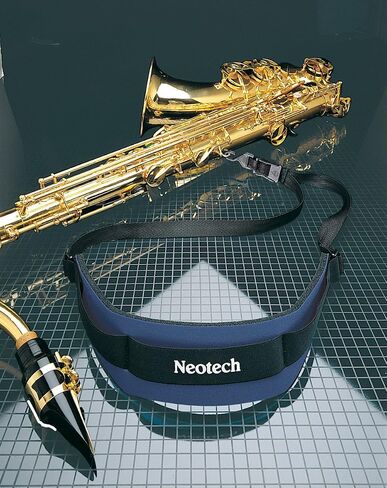 Neotech Saxophone Strap - Regular - Open Hook Neck Strap for Saxophone, Clarinets, English Horns & More - Comfortable Neoprene Instrument Neck Strap - Black in Kuwait