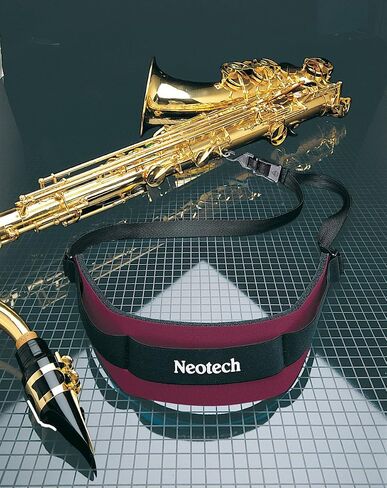 Neotech Saxophone Strap - Regular - Open Hook Neck Strap for Saxophone, Clarinets, English Horns & More - Comfortable Neoprene Instrument Neck Strap - Black in Kuwait