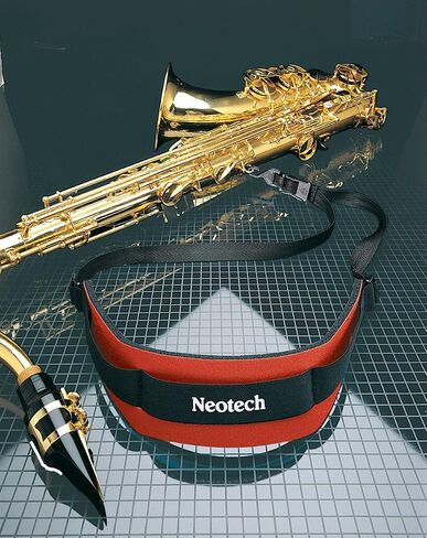 Neotech Saxophone Strap - Regular - Open Hook Neck Strap for Saxophone, Clarinets, English Horns & More - Comfortable Neoprene Instrument Neck Strap - Black in Kuwait