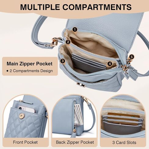 Marvolia Small Crossbody Bags for Women - Vegan Leather Crossbody Phone Purse Mini Cell Phone Bag for Traveling in Saudi Arabia