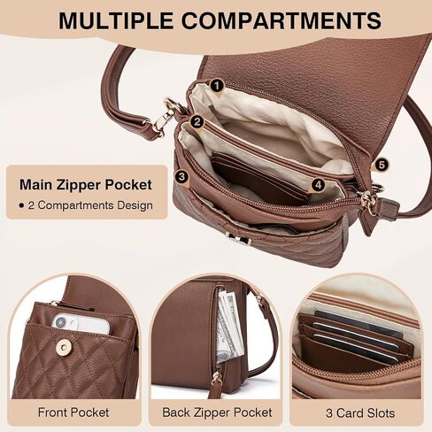 Marvolia Small Crossbody Bags for Women - Vegan Leather Crossbody Phone Purse Mini Cell Phone Bag for Traveling in Saudi Arabia
