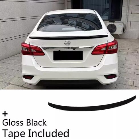 جناح سبويلر للشفاه الخلفية باللون الأسود اللامع مناسب للملحقات نيسان سنترا 2013-2019 in Kuwait