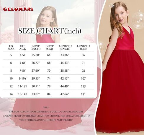 فساتين الفتيات زهرة 5-14Y الخامس الرقبة تول فتاة اللباس الأنيق حزب الكرة ثوب مع عقدة القوس in Kuwait