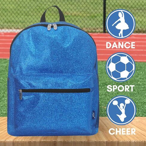 NGIL Glitter Canvas Backpack for Dance, Large Glitter Backpack, Team Sports Glitter Backpack, Large Glitter Backpack for Cheer, Team Glitter Backpack for Competitions (Glitter-Black) in Kuwait