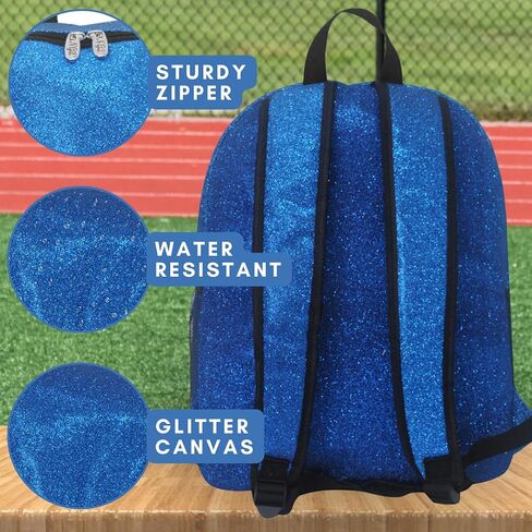 NGIL Glitter Canvas Backpack for Dance, Large Glitter Backpack, Team Sports Glitter Backpack, Large Glitter Backpack for Cheer, Team Glitter Backpack for Competitions (Glitter-Black) in Kuwait