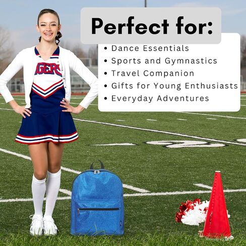 NGIL Glitter Canvas Backpack for Dance, Large Glitter Backpack, Team Sports Glitter Backpack, Large Glitter Backpack for Cheer, Team Glitter Backpack for Competitions (Glitter-Black) in Kuwait