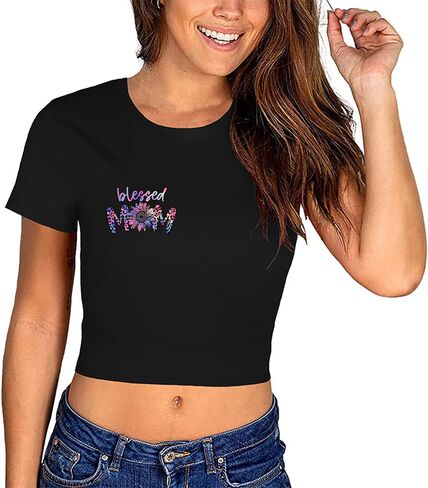 12Pcs Inked Mama Iron On Decals for Clothing Blessed Mama Iron On Patches Sunflower Washable DIY Heat Transfer Stickers for T-Shirt Jean in Kuwait