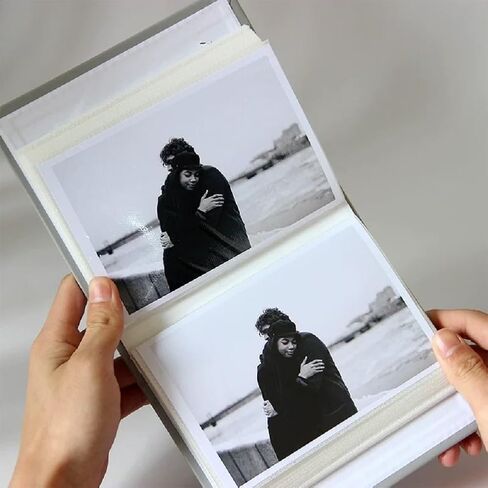ألبوم صور مقاس 4x6 100 صورة ذات سعة كبيرة للغاية غطاء من البولي يوريثان ومحفظة زفاف عائلية محمولة ألبوم صور يحمل 100 صورة أفقية 4x6 (أسود) in Saudi Arabia