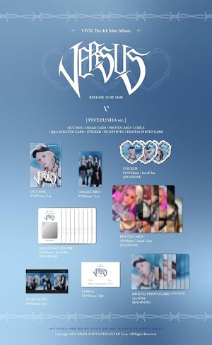 VIVIZ Versus 4th Mini Album Contents+Photocard+Sticker+Tracking Sealed (PLVE EUNHA Version) in Kuwait