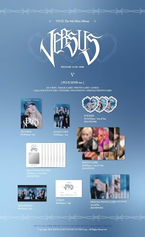 VIVIZ Versus 4th Mini Album Contents+Photocard+Sticker+Tracking Sealed (PLVE EUNHA Version) in Kuwait