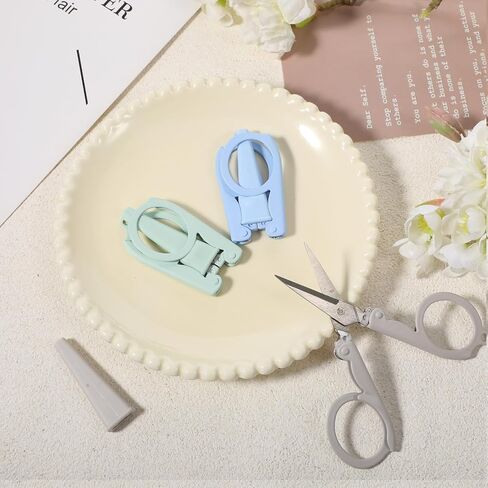 3Pcs Mini Folding Scissors Stainless Steel Scissors Portable Safety Foldable Small Scissors for Cutting Scrapbooking Crafting Sewing Home and Travel Use(Pink Blue Purple) in Saudi Arabia