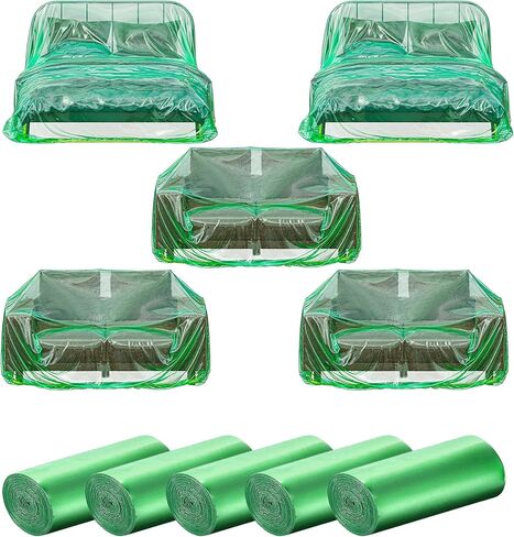 Skywin Furniture Covers for Moving -10Pack,101x75x50 Large Sofa Couch Storage Bag & Plastic Couch Cover Dust Protector for Furniture Covering Wrap -Clear Furniture Wrapping for Moving and Protection in Kuwait