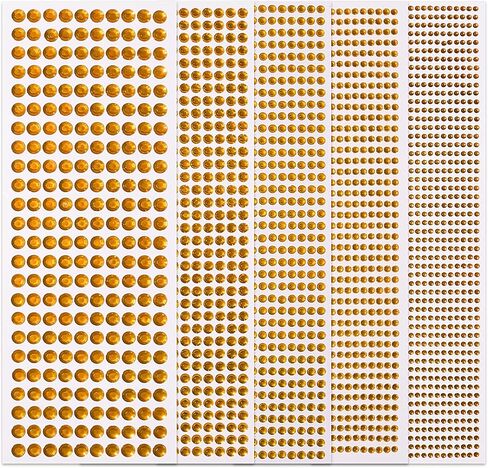 3555pcs Self Adhesive Face Gems for Makeup, Festival Jewels, Hair Gems, Rhinestone Stickers for Face, Eye, Makeup, Nail, Body, Crafts 5sheets (color-3/4/5/6/8mm) in Kuwait