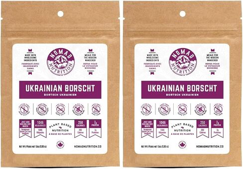 Nomad Nutrition - Ukrainian Borscht - plant based, protein packed, nutritious dehydrated meal for camping, travel, adventure on the go (4 oz) in Saudi Arabia