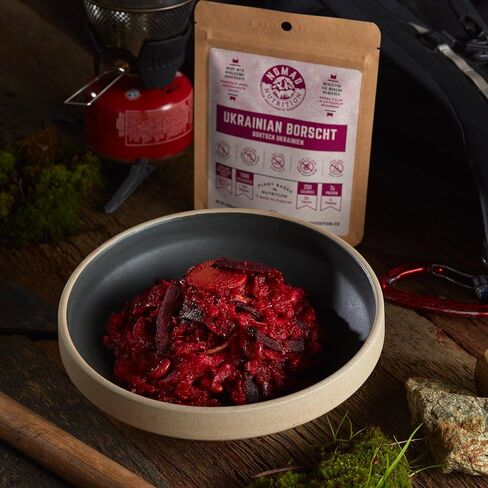 Nomad Nutrition - Ukrainian Borscht - plant based, protein packed, nutritious dehydrated meal for camping, travel, adventure on the go (4 oz) in Saudi Arabia