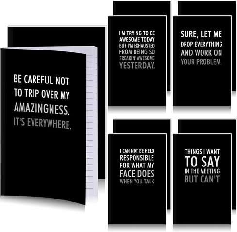 Tenceur 10 Pcs Funny Office Notebook Bulk with Fun Sayings and Office Humor Funny Office Journal Gift Novelty Office Gag Christmas Gifts for Secretary Day Teacher Employee Coworker Leaving Gifts in Saudi Arabia