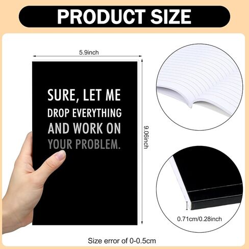 Tenceur 10 Pcs Funny Office Notebook Bulk with Fun Sayings and Office Humor Funny Office Journal Gift Novelty Office Gag Christmas Gifts for Secretary Day Teacher Employee Coworker Leaving Gifts in Saudi Arabia