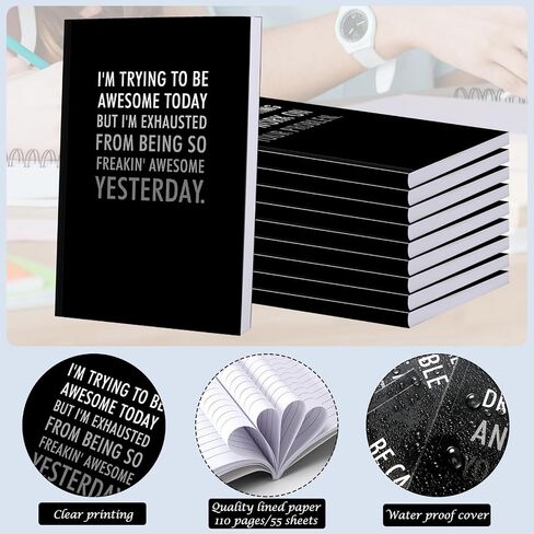 Tenceur 10 Pcs Funny Office Notebook Bulk with Fun Sayings and Office Humor Funny Office Journal Gift Novelty Office Gag Christmas Gifts for Secretary Day Teacher Employee Coworker Leaving Gifts in Saudi Arabia