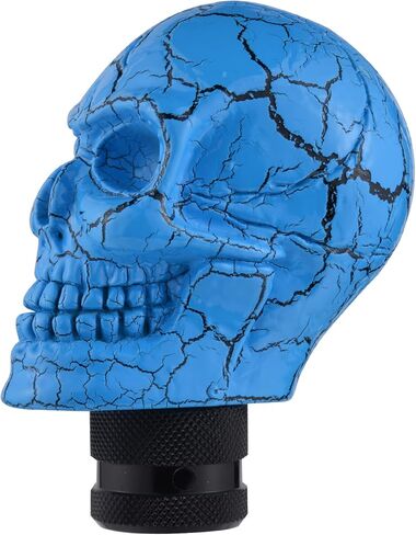 Weighted Shift Knob, Skull Gear Stick Head, Car Gear Knobs Replacement Fit for Most Manual Automatic Transmission Vehicle Truck, Blue in Saudi Arabia