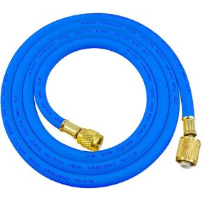 6 FT Refrigerant Hose 3/8 inch FL to 1/4 inch FL Vacuum Certified, for R410A and Most Refrigerants, Yellow