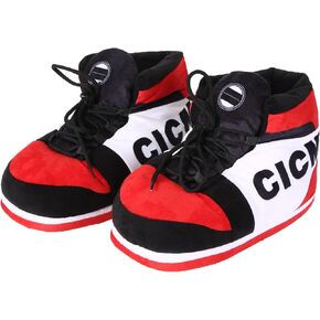 Geibiu Sneaker Slippers Fluffy Slippers Shoes Soft Plush Slippers Trendy Comfy House Slippers for Women/Men Kicks Shoes One Size Fits Most