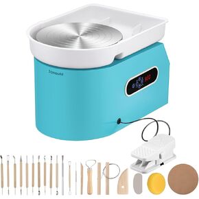 Bonoutil Pottery Wheel Forming Machine 11" Electric Ceramic Machine LCD & Foot Pedal Control 0-320 RPM 20lbs Capacity Clay Art Sculpting Tools Kit at Home Pottery Wheels for Adults Beginners
