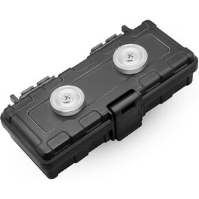 Magnetic Key Holder Under Car, Spare Magnetic Key Box for Under Car, Hide a Key Magnetic Car, Strong Dual Magnet Key Box for Hide a Key Car, Waterproof Stash Box for Car Outdoor Travel (Black)