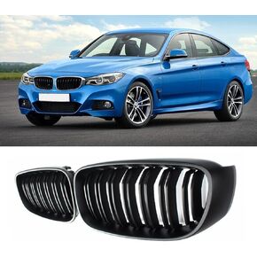 F34 Grille, ABS Front Replacement Kidney Grill for 3 Series GT/F34 Gloss Black