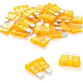 25PCS 5 Amp Mini Car Fuses, 32V Automotive Blade Fuse Assortment Kits, Low Profile Vehicle Replacement Fuses Accessories, Universal for SUV, Truck, RV, Mortocycle and More