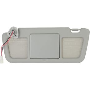 SCITOO Gray Left Driver Side Auto Sun Visor Assembly fit for 2004-2011 for Mazda RX-8 with Sunroof