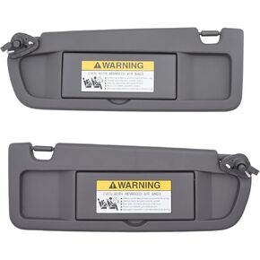 KAOLALI Dark Gray Sun Visor Set Fits 2006 2007 2008 2009 2010 2011 Honda Civic EX LX Sedan SI Coupe Driver and Passenger Side Sunvisor Replacement for 83280-SNA-A01ZA, 83230-SNA-A01ZA